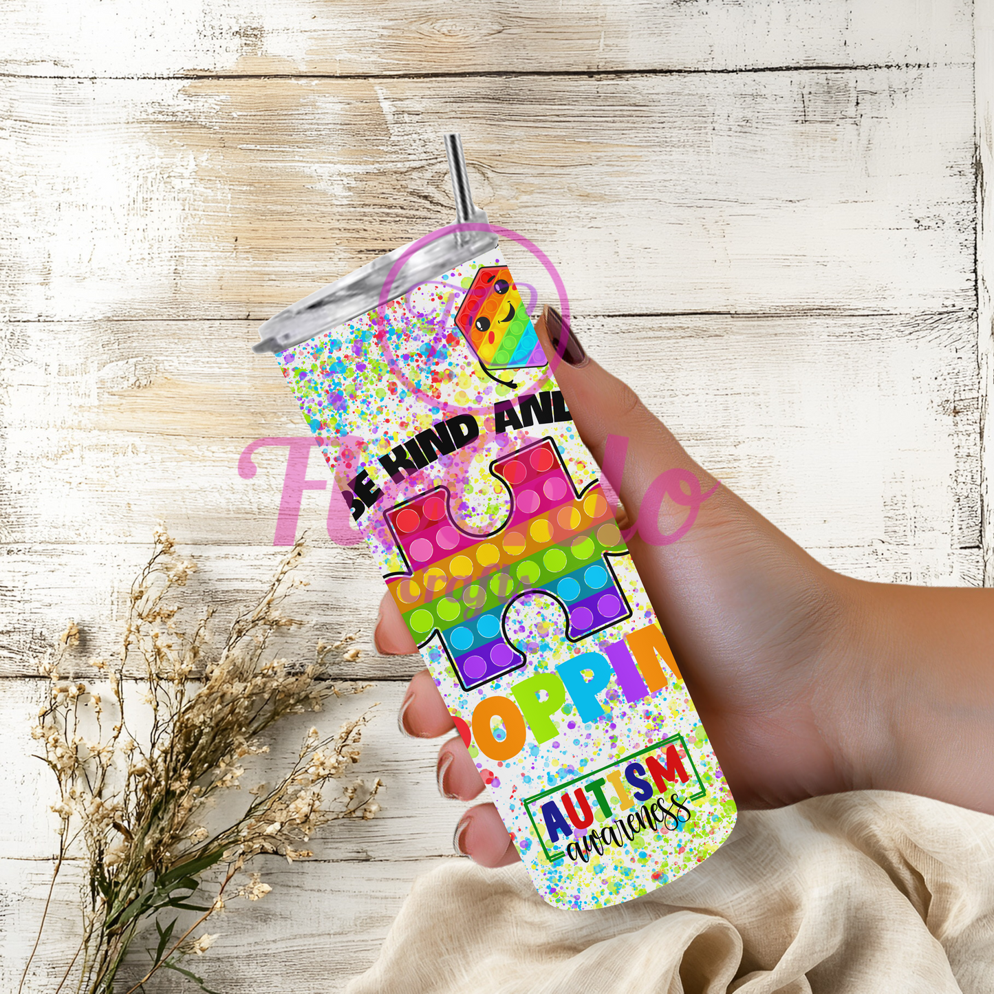 Autism Awareness Poppin 20oz Tumbler