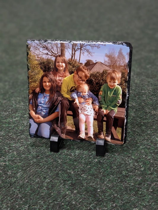 Personalised Photo Rock Slate 14cmx14cm